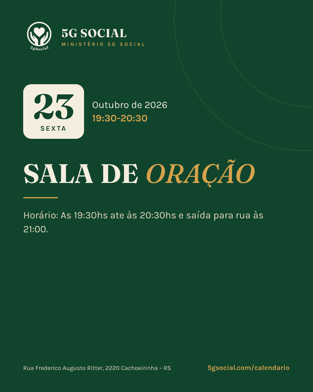 Arte: SALA DE ORAÇÃO