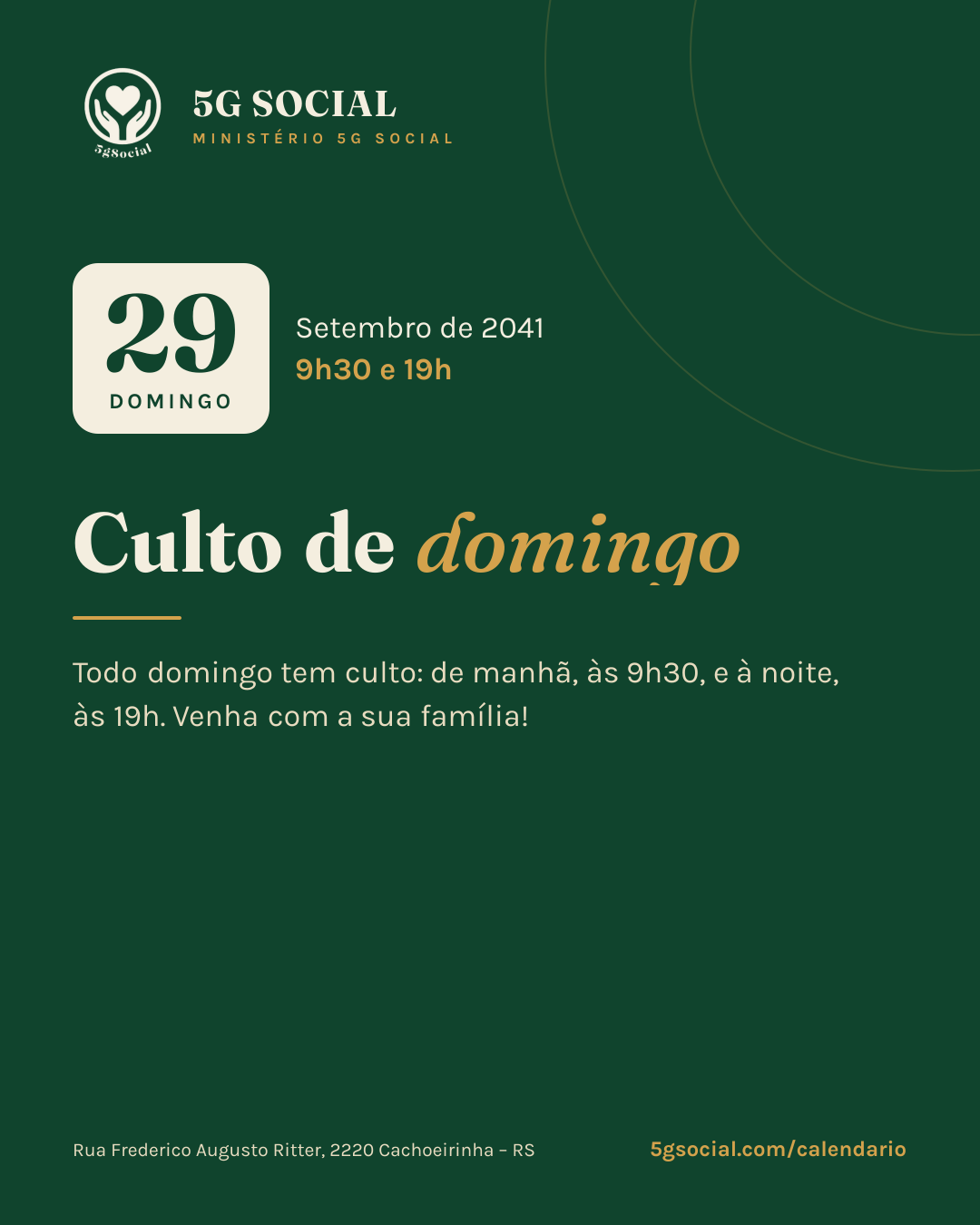 Arte: Culto de domingo